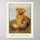 Sweet Honey Bear Personalized Posters