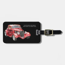 Sweet Hotrod Classic Car for  Auto Biz Tag For Luggage