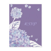 Sweet Hydrangeas: Wedding Response Postcards postcard