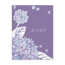 Sweet Hydrangeas: Wedding Response Postcards postcards