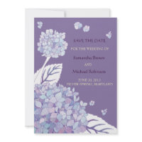 Sweet Hydrangeas Wedding Save the Date Invitations invitation