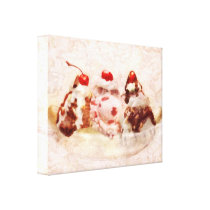 Sweet - Ice Cream - Banana split canvas prints