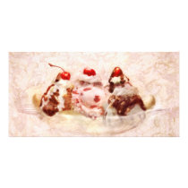 Sweet - Ice Cream - Banana split Photo Card Template
