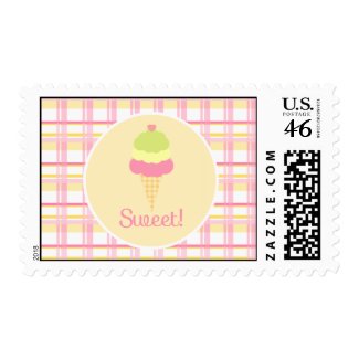Sweet Ice Cream Birthday Postage stamp