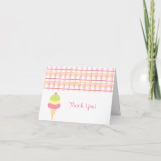 Sweet Ice Cream Thank You Card card