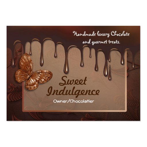Sweet Indulgence Business Card for Chocolatiers (front side)