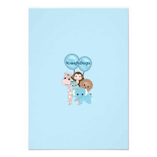 Sweet Jungle Babies Shower Thank You (FLAT style) Personalized Invitation