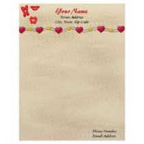Sweet Kisses Letterhead Template