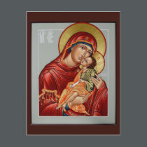 Sweet Kissing Mother of God Prayer Card postcards