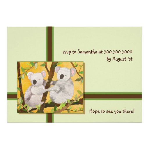 Sweet Koalas: Kids Birthday Party Invitation