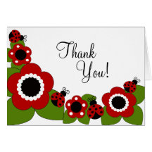 Sweet Ladybug Thank You Note Cards