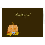 Sweet Lil Pumpkins Pacifier Thank you Note Cards