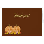 Sweet Lil Pumpkins Pacifier Thank you Note Cards