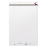 Sweet Linen on Ecru with Bird and Butterfly Accent Stationery Paper