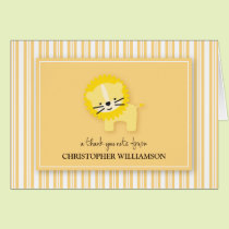 Sweet Lion Kids Thank-You Card (lemon) cards
