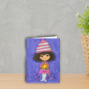 Sweet Little Girl With Daisy Birthday Card card