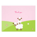 Sweet Little Lamb Thank You Note Cards Invitation