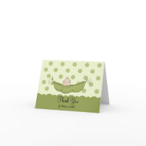 Sweet Little Pea Boy Thank You Note Card
