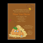 Sweet little Pumpkin Fall Baby Shower Invitation Postcards