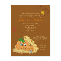 Sweet little Pumpkin Fall Baby Shower Invitation postcards