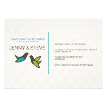 Sweet Love Birds Engagement Party Invitation