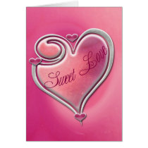love, sweet, cute, relation, infatuation, girlfriend, couple, sweet greeting cards, Card with custom graphic design