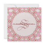 Sweet Love Hearts Lace Monogram Wedding Invites
