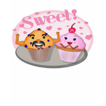 Sweet Love Muffin and Cupcake Pink T-Shirt by jamiecreates1 Sweet Love Muffin and Cupcake Pink T-Shirt