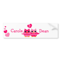 Sweet Love Owls bumper stickers by candystore Sweet Love Owls bumper stickers
