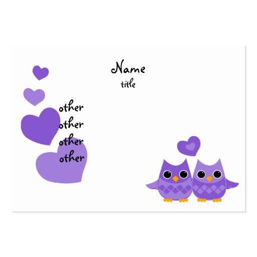 Sweet Love Owls Business Card Templates