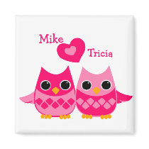 Sweet Love Owls Fridge Magnets