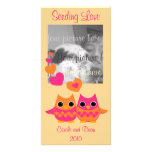 Sweet Love Owls Personalized Photo Card
