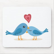 Sweet lovebirds mousepad