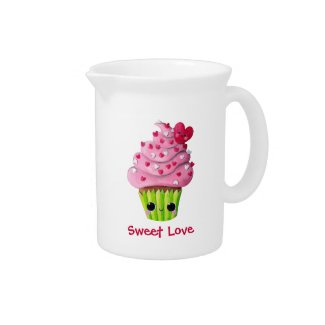 Sweet lovely cupcake -custom text- pitcher