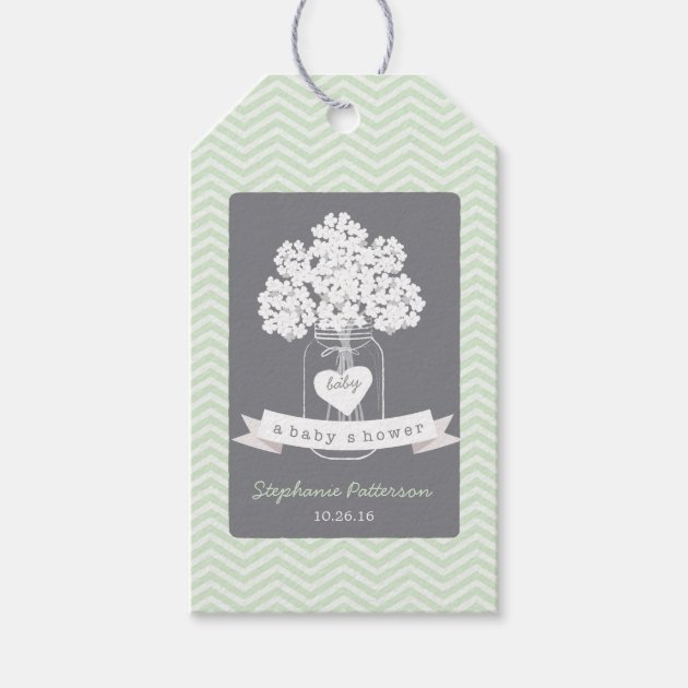 Sweet Mason Jar Neutral Baby Shower Gift Tag Pack Of Gift Tags-0