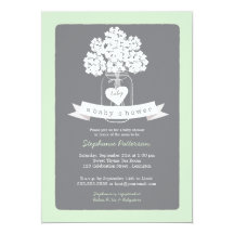 Sweet Mason Jar Neutral Baby Shower Invitation