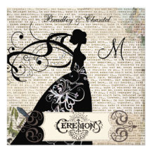 Sweet Memories Silhouette Bride Invitation