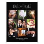 Sweet Memories Wedding Photo Thank You Card Black invitations