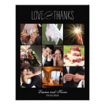 Sweet Memories Wedding Photo Thank You Card Black