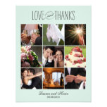 Sweet Memories Wedding Photo Thank You Card Blue invitations