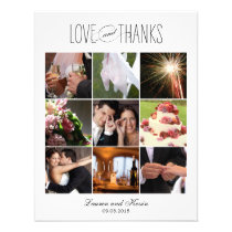 Sweet Memories Wedding Photo Thank You Card White