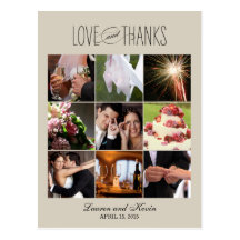 Sweet Memories Wedding Thank You Card Postcard