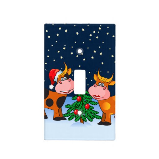sweet merry christmas cow couple by christmas tree light sweet merry christmas cow couple by christmas tree light