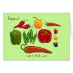 Sweet Mild Hot Peppers Note Card