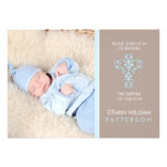 Sweet & Modern Baptism Baby Boy Invitation