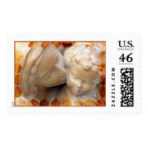 Sweet mother kissing stamp