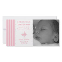 Sweet n Simple Photo Birth Announcement Custom Photo Card