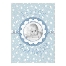 Sweet One Boy Announcement Card