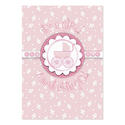Sweet One Girl Gift Tag Business Cards (front side)