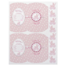 Sweet One Girl Mini Puff Box Template Flyers